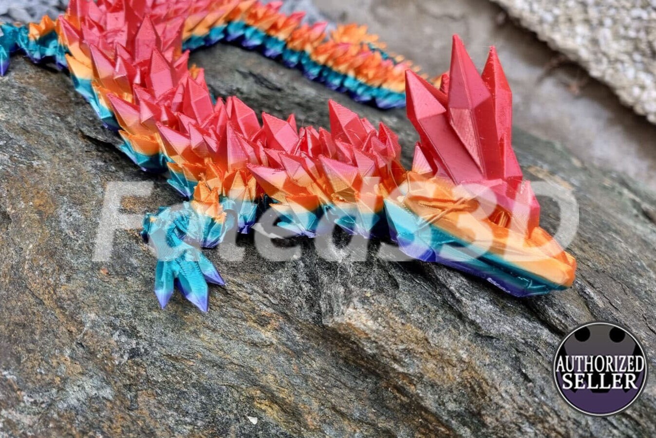 Adult Crystal dragon articulated model