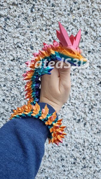 Adult Crystal dragon articulated model