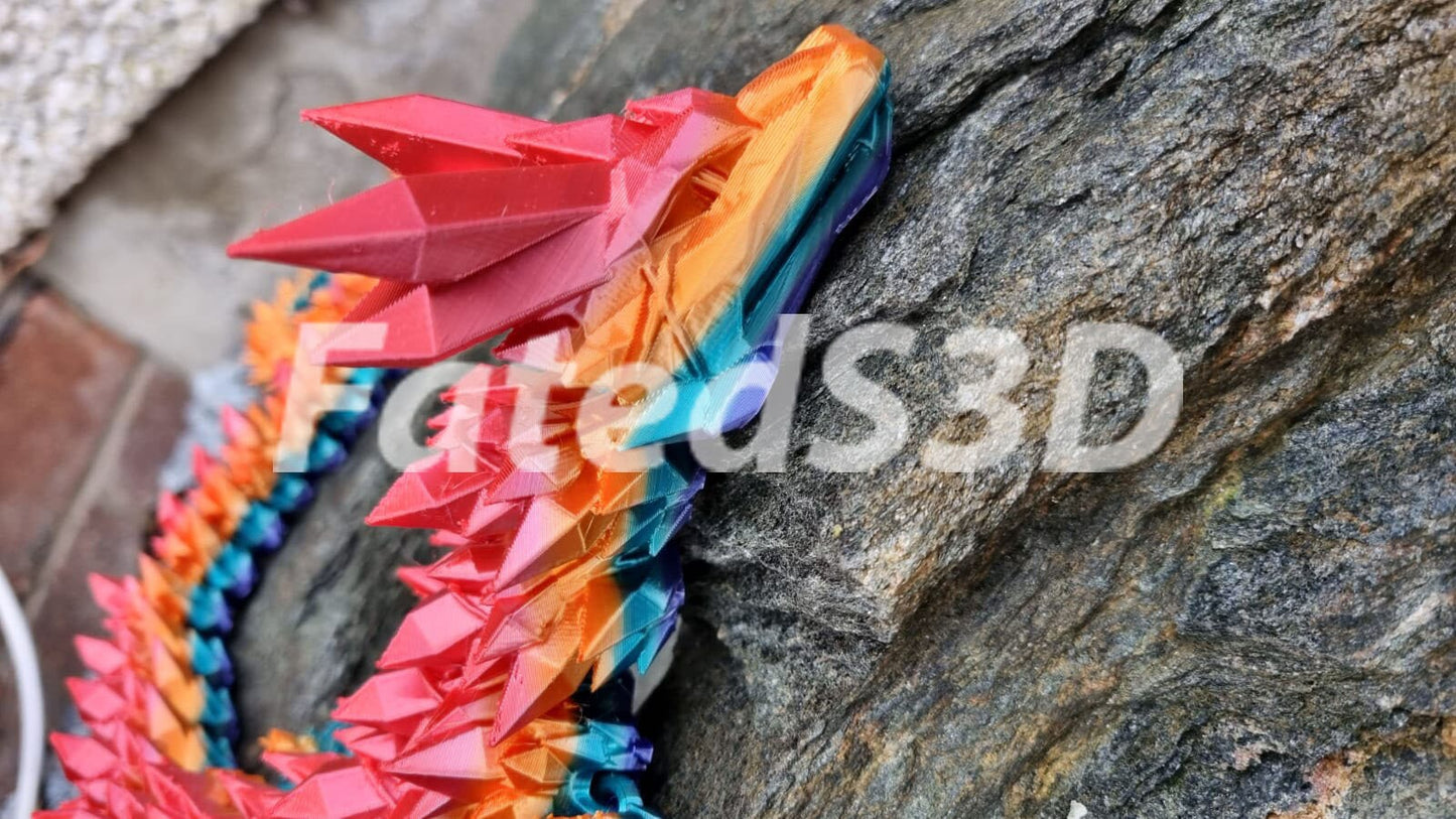 Adult Crystal dragon articulated model