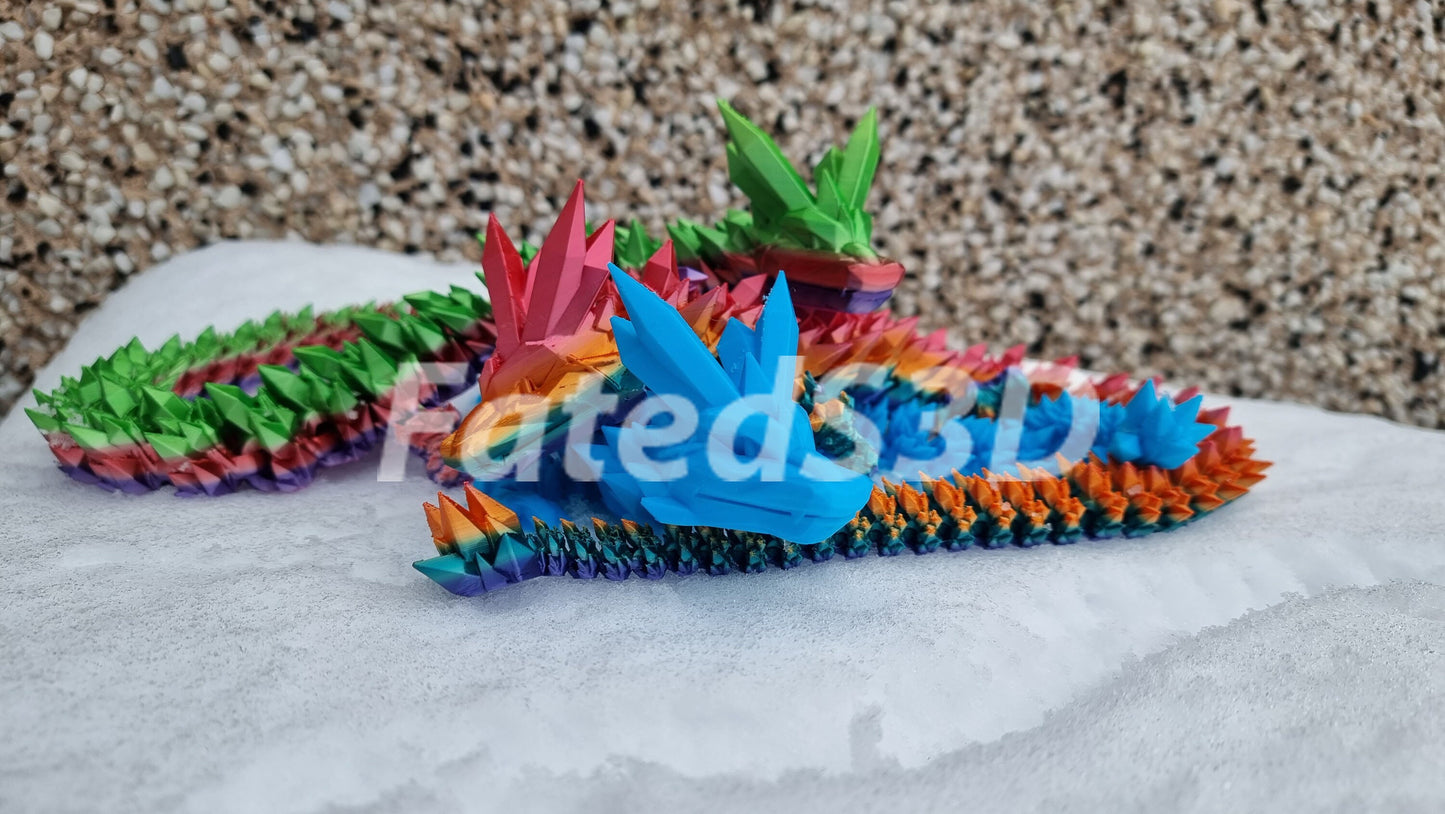 Adult Crystal dragon articulated model