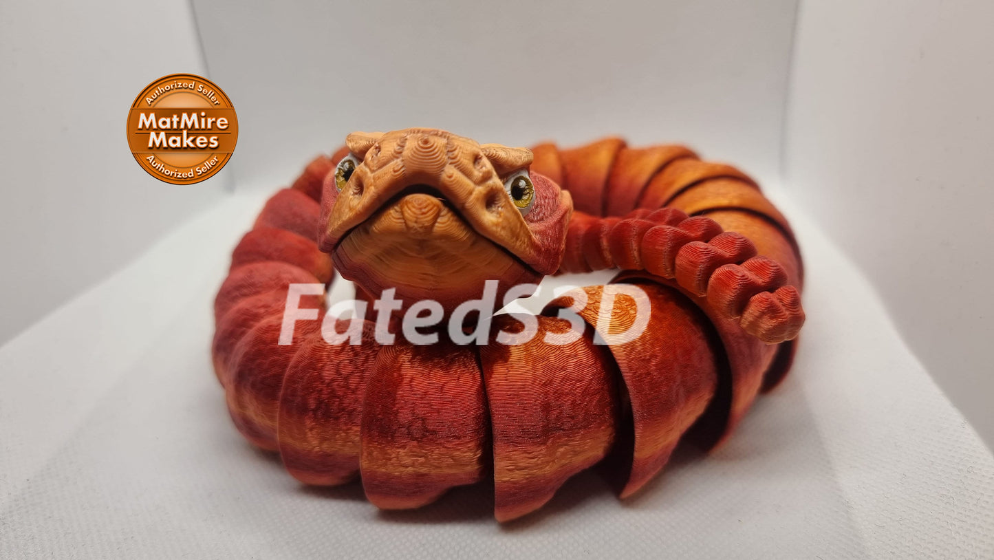 Articulated Rattlesnake | 3D printed fidget snake