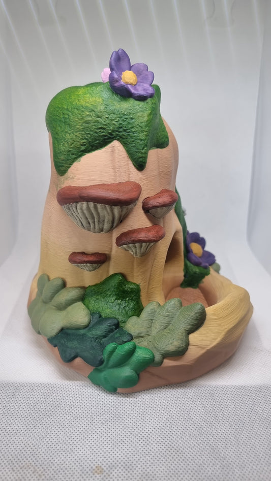 Wooden stump dice tower