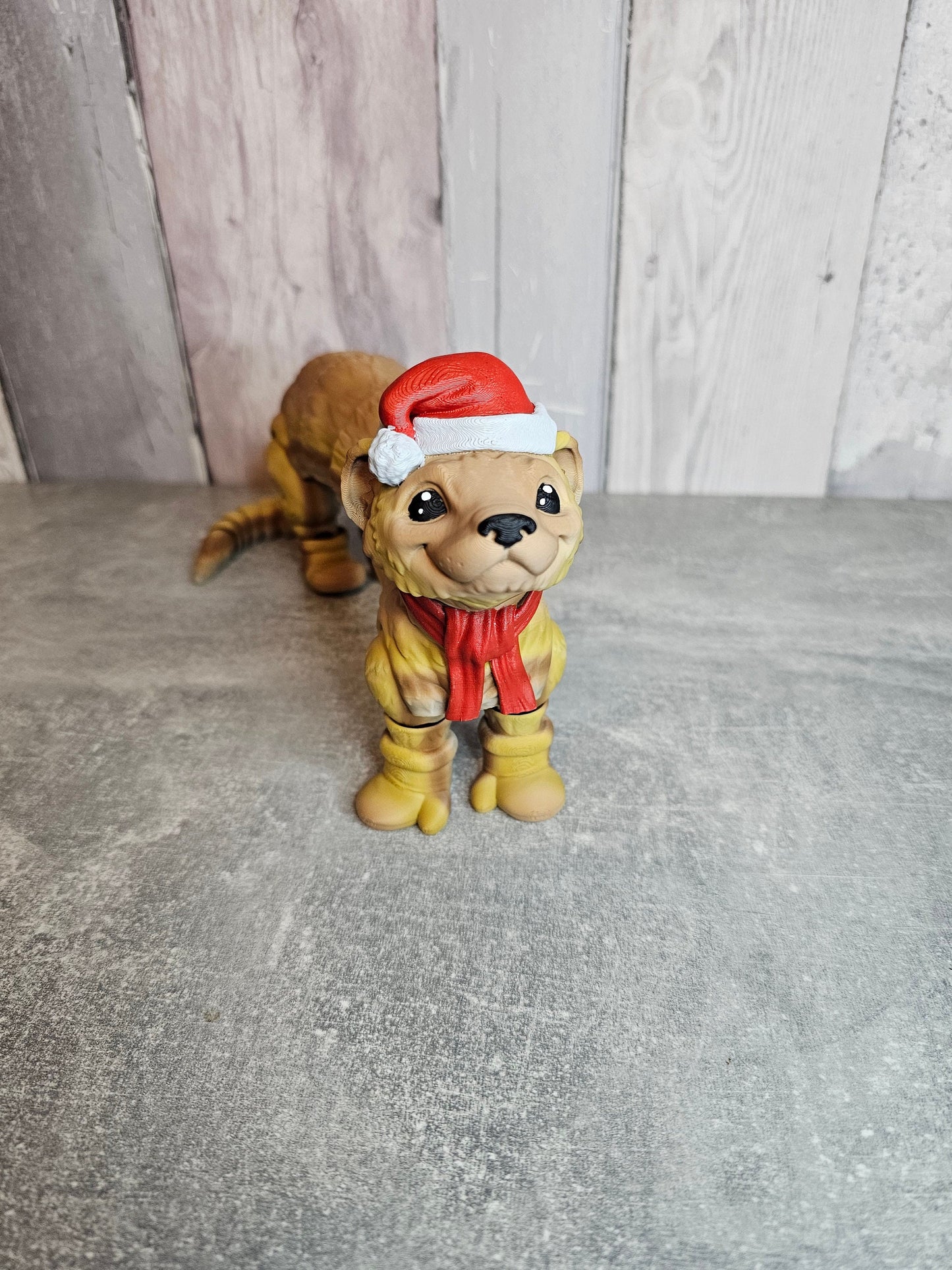 Cute festive santa ferret