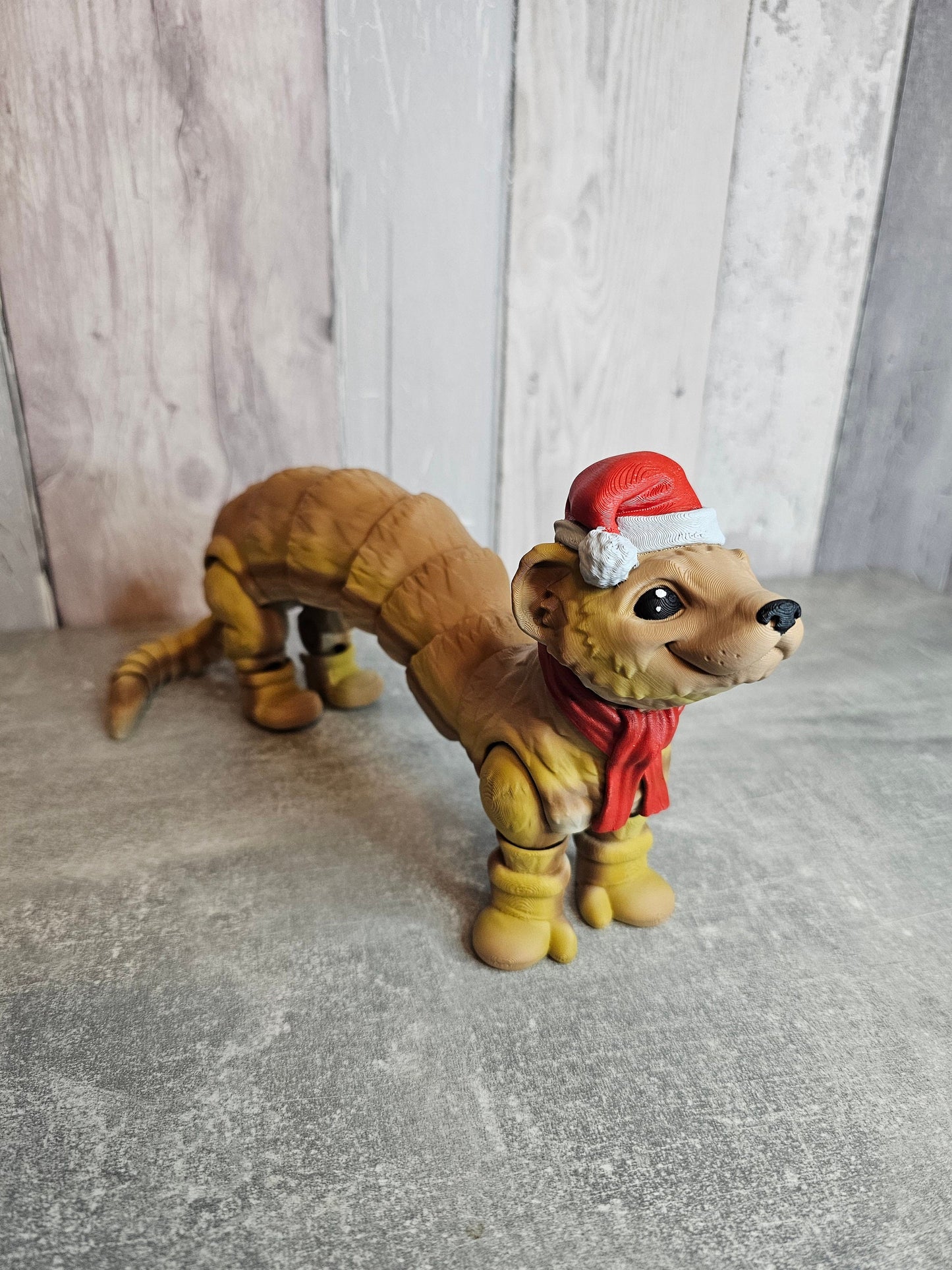 Cute festive santa ferret