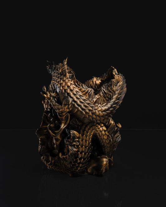 Chinese dragon wine bottle holder