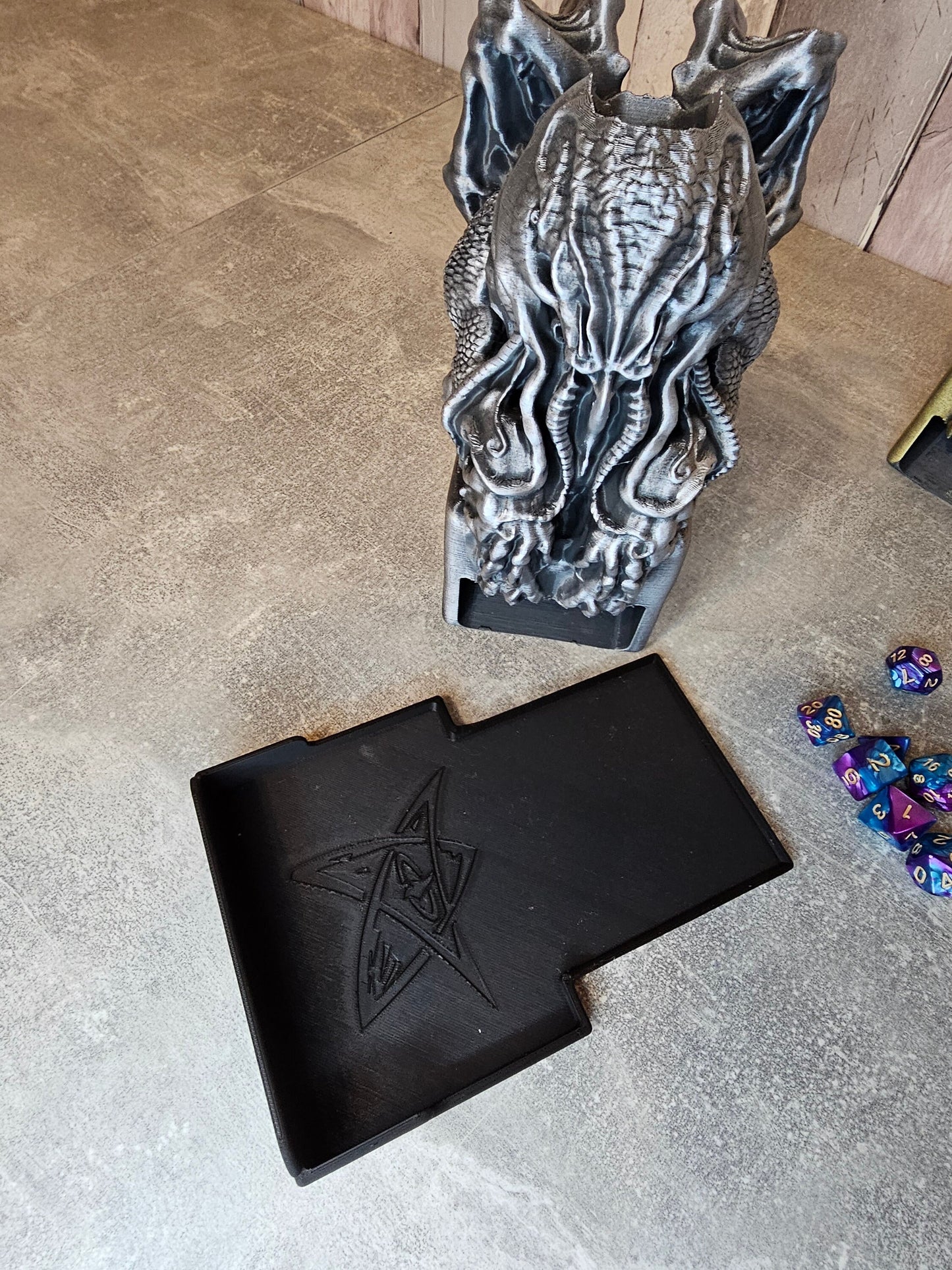 Large Cthulu dice tower