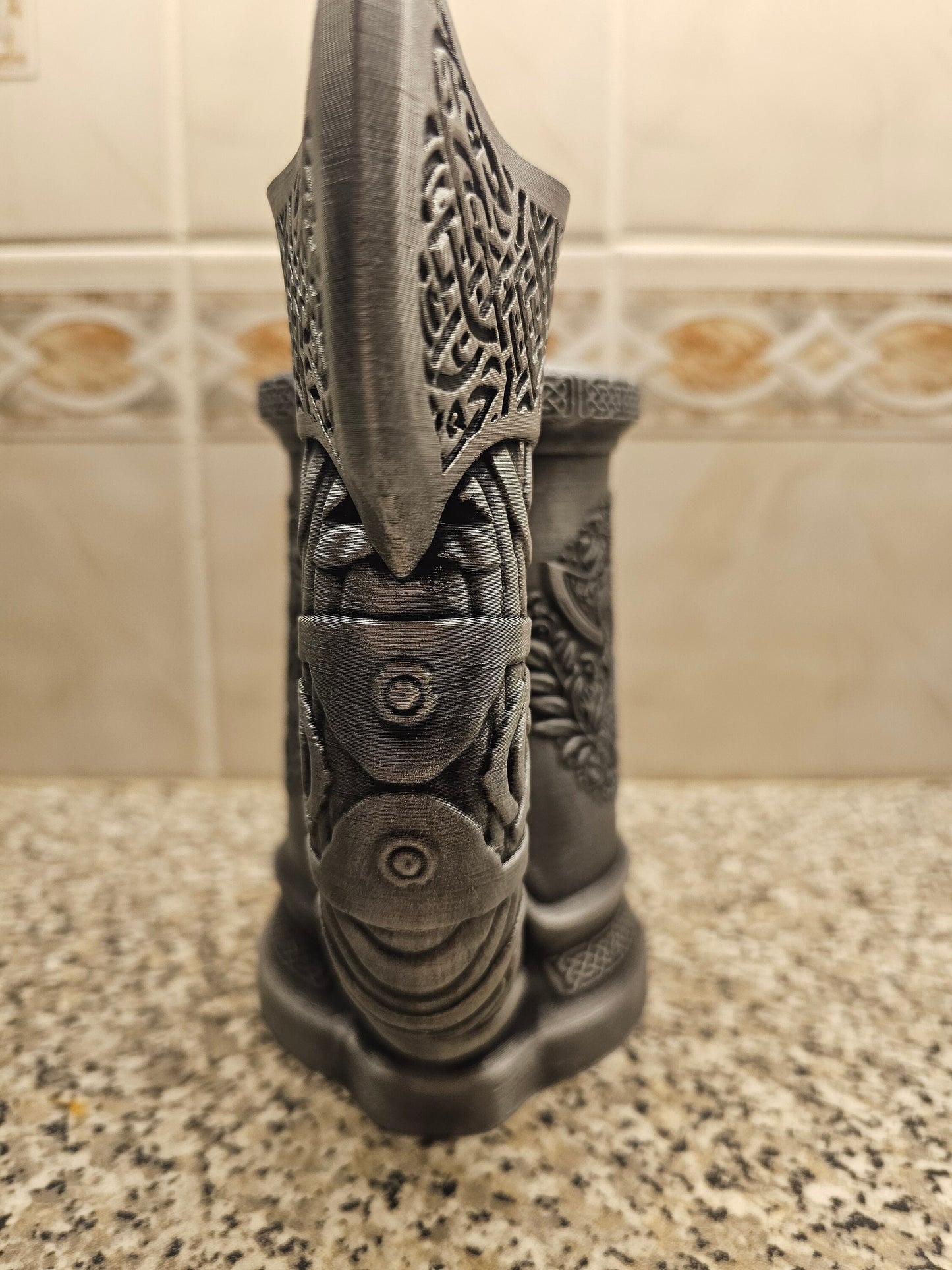 Axe handle dice tower mug