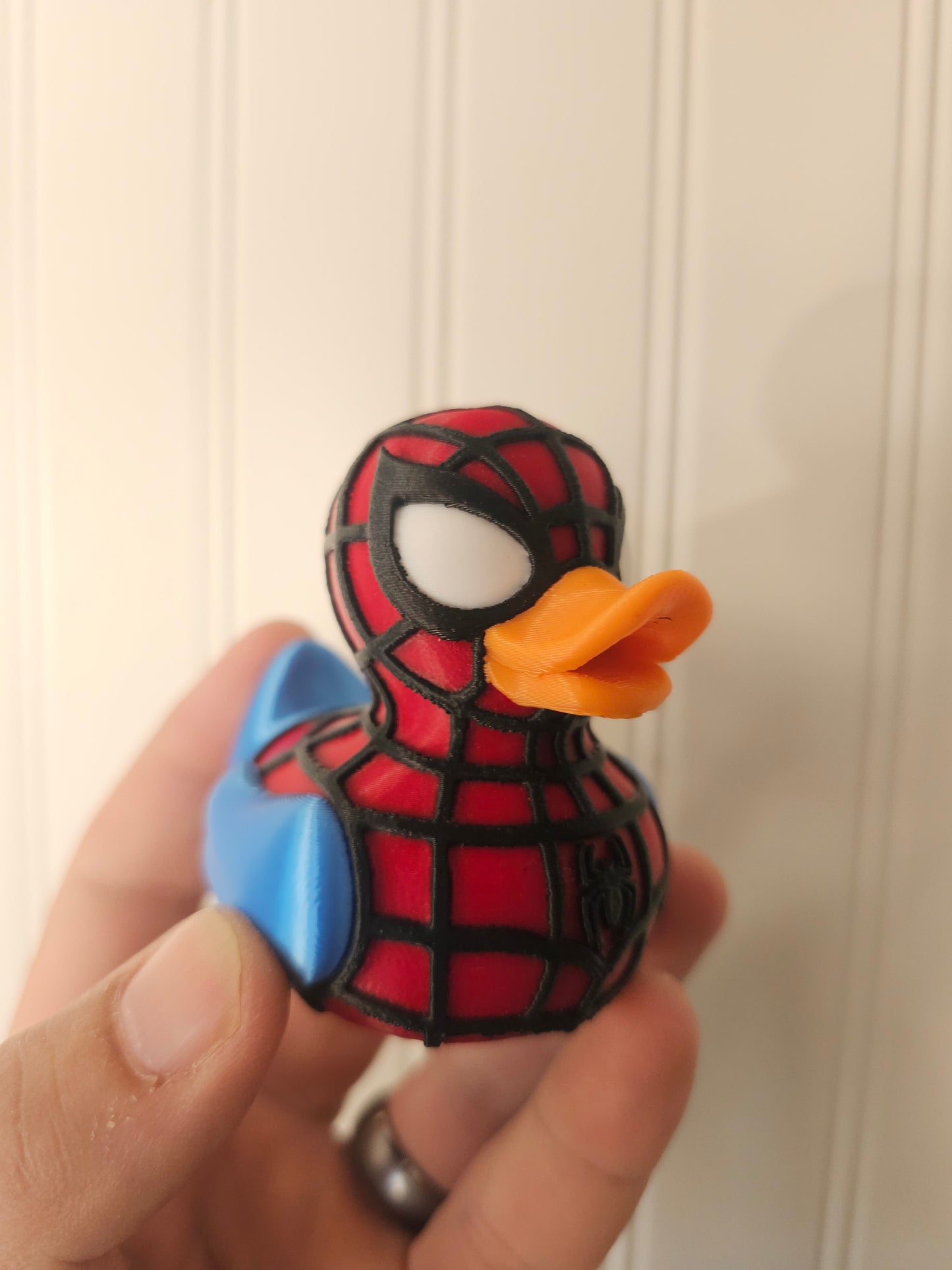 Spiderman Duck Figure | 3D Printed Fan Art | Funny Collectible Gift | Geek Decor