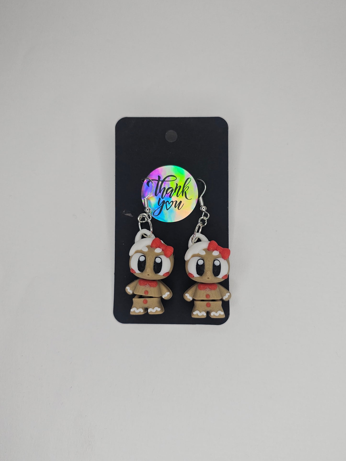 Festive gingerbread earrings