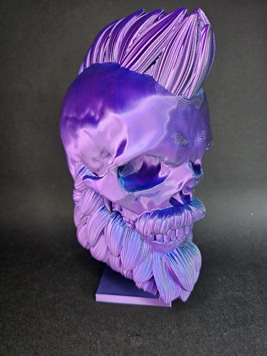Bearded Mohawk Skull