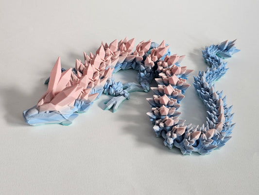 Crystal dragon articulated model