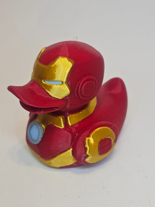 "Ironman" Duck Figure | 3D Printed Fan Art | Funny Collectible Gift | Geek Decor