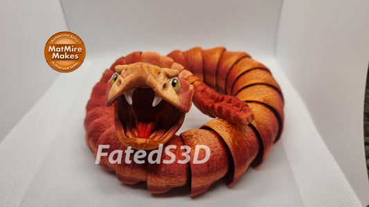 Articulated Rattlesnake | 3D printed fidget snake