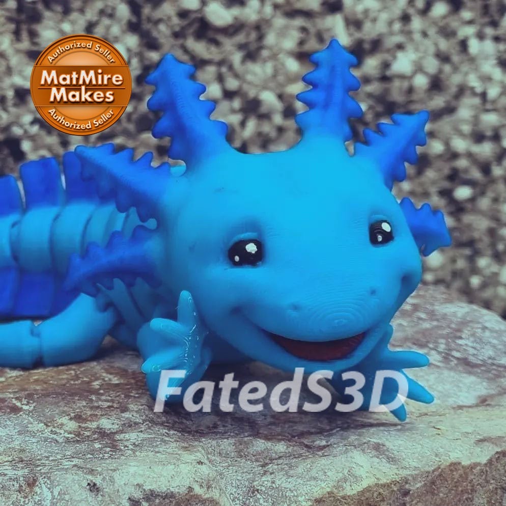 Axolotl Flexi - Hand-Painted Fidget Model