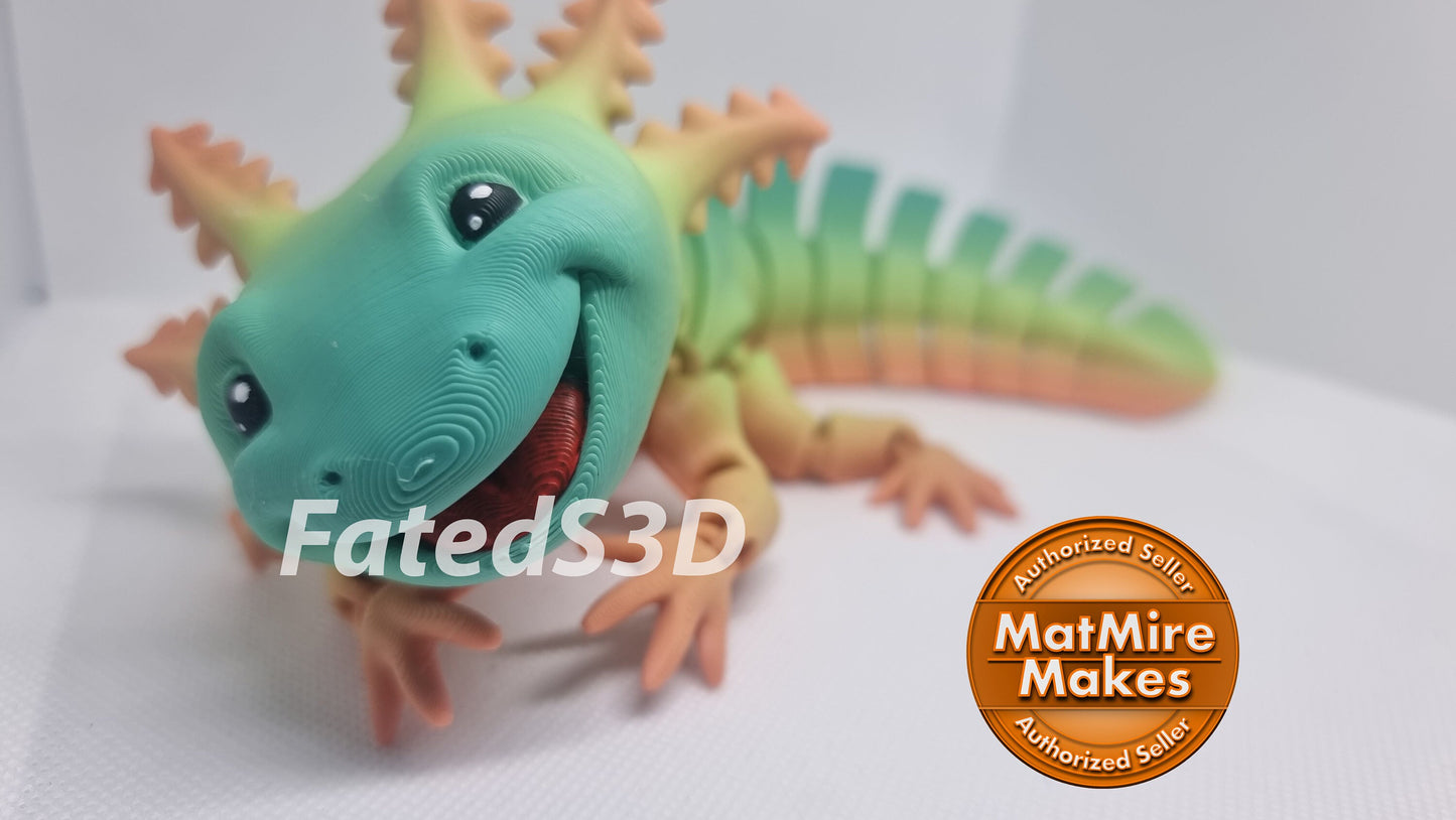 Axolotl Flexi - Hand-Painted Fidget Model