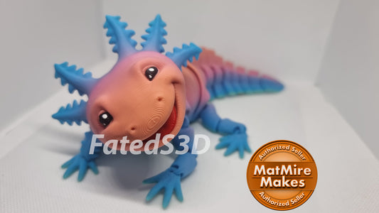 Axolotl Flexi - Hand-Painted Fidget Model