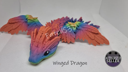 Winged serpent baby dragon | printed articulated model