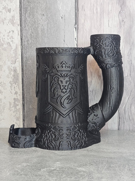 Lion dice tower mug