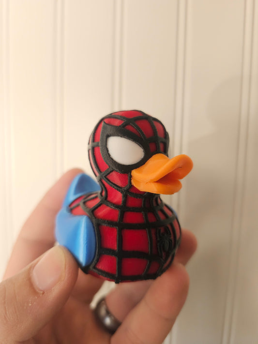 Spiderman Duck Figure | 3D Printed Fan Art | Funny Collectible Gift | Geek Decor